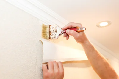 Pose de papier peint à Corquilleroy — revêtements muraux et toiles de verre
